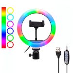 رینگ لایت 8 اینچ RGB LED MJ20 — تصویر 2