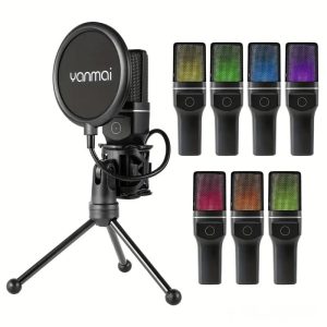 میکروفن رومیزی کندانسور Yanmai SF-777W RGB — تصویر 5