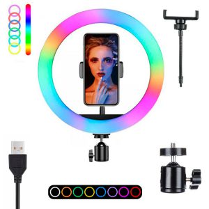 رینگ لایت 13 اینچ RGB LED MJ30