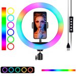 رینگ لایت 13 اینچ RGB LED MJ33 — تصویر 4