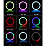 رینگ لایت 13 اینچ RGB LED MJ33