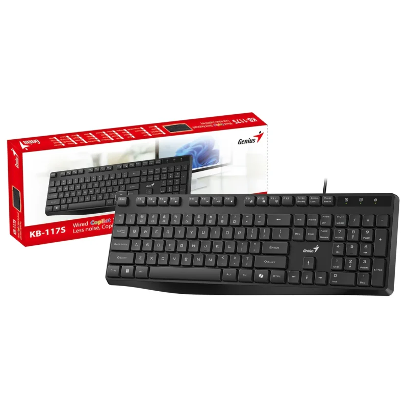 کیبورد سیمی Genius مدل KB-117S AI سایلنت