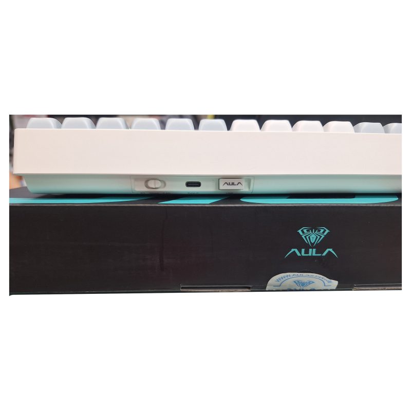 کیبورد بی سیم گیمینگ آئولا AULA S100 PRO BLACK+BLUE+WHITE BROWN SWITCH — تصویر 2