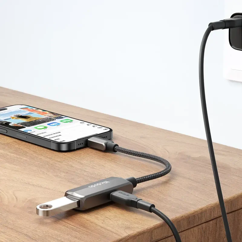 هاب تبدیل OTG مک دودو مدل CA-2830 دو کاره USB-C به USB — تصویر 2
