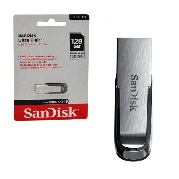 فلش-سان-دیسک-sandisk-مدل-128gb-ultra-flair-usb-30 فلش مموری سن دیسک Ultra Flair CZ73 USB 3 ظرفیت 128 گیگابایت