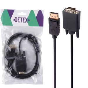 کابل تبدیل Display به VGA دیتکس پلاس +Detex طول 1.8 متر — تصویر 2
