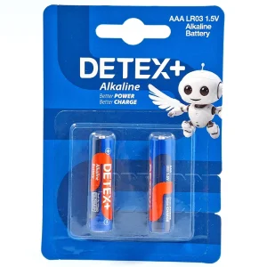 باطری نیم قلمی آلکالاین دیتکس پلاس مدل Alkaline 1.5V LR03 AAA پک 2 تایی — تصویر 3