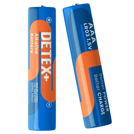 باطری نیم قلمی آلکالاین دیتکس پلاس مدل Alkaline 1.5V LR03 AAA پک 2 تایی — تصویر 2
