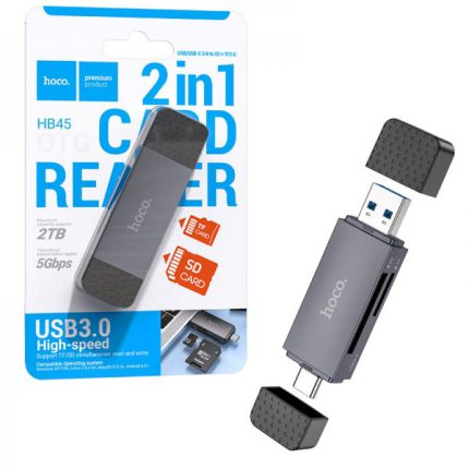 رم ریدر USB3.0/USB-C OTG هوکو (hoco) مدل HB45 کد 9348 - سیکاس کالا رم ریدر USB3.0/USB-C OTG هوکو (hoco) مدل HB45