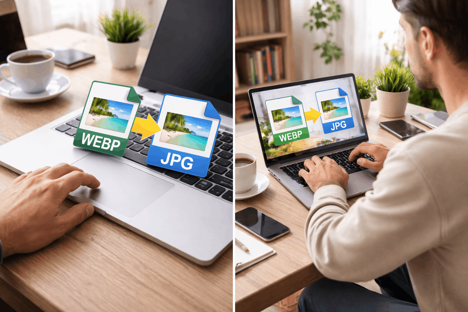 نمایش تبدیل فایل webp به jpg روی کامپیوتر بدون افت کیفیت