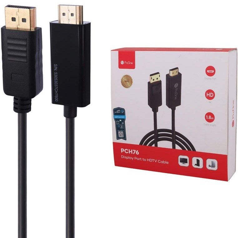 DnTCZX3E81H9W1Qx کابل DisPlay Port به HDMI پرووان مدل PCH76 — تصویر 4