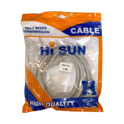 کابل VGA های سان 1.5 متری سفید کد 9491 - سیکاس کالا Hi sun VGA cable