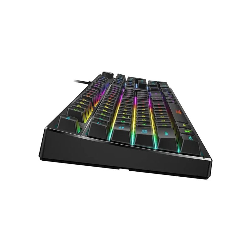 کیبورد سیمی گیمینگ حرفه‌ای با LED RGB Scorpion K7 Plus AI