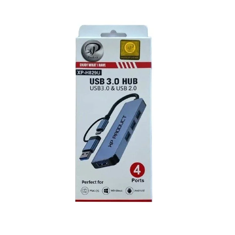 هاب 4 پورت USB3.0 و USB2.0 ایکس پی مدل XP-H829U — تصویر 2