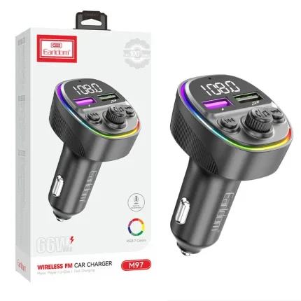 شارژر فندکی و اف ام پلیر بلوتوثی 66 وات ارلدام ET-M97 کد 9759 - سیکاس کالا شارژر فندکی و اف ام پلیر بلوتوثی 66 وات ارلدام ET-M97 — تصویر 6