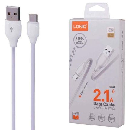 کابل تایپ سی فست شارژ LDNIO LS371 1m — تصویر 3