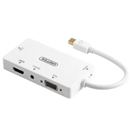 تبدیل MiniDisplay به HDMI,DVI,VGA یونیتک مدل Y-6354WH کد 9676 - سیکاس کالا تبدیل MiniDisplay به HDMI,DVI,VGA یونیتک مدل Y-6354WH