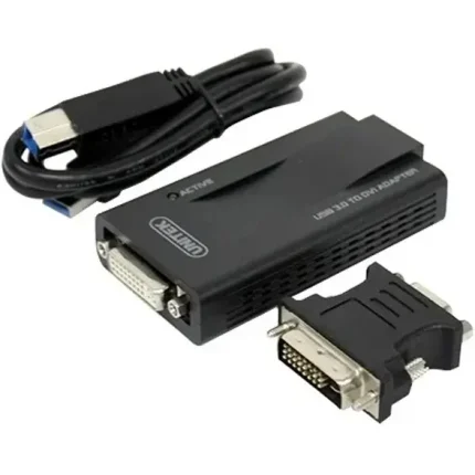 مبدل USB3.0 به DVI+VGA یونیتک مدل Y-3801 کد 9665 - سیکاس کالا مبدل USB3.0 به DVI+VGA یونیتک مدل Y-3801 — تصویر 2