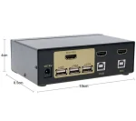 کی وی ام سوییچ اتوماتیک 4 پورت HDMI پی نت گلد مدل fj-401huk کد 0809 - تصویر 3