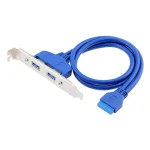 پنل براکت 2 پورت USB 3.0 سیم دار (پنل USB پشت کیس) کد 9865