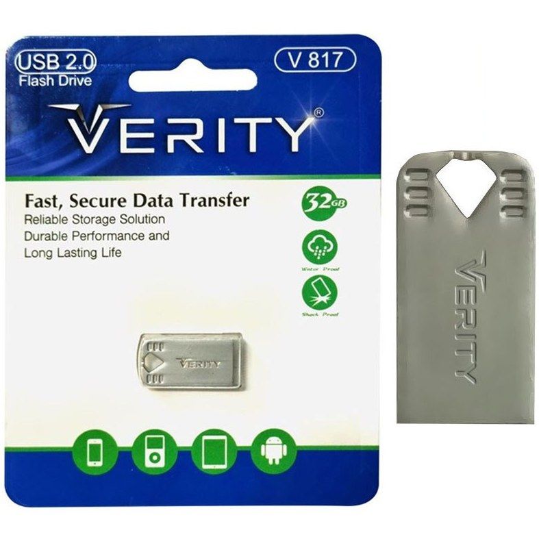 3gsfVKb94OKxkMmi فلش مموری وریتی V 817 USB 0.2 ظرفیت 32 گیگابایت کد 9809 - تصویر 1