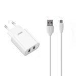 شارژر دیواری ریمکس مدل RP-U35 به همراه کابل تبدیل microUSB کد 9798 - تصویر 2