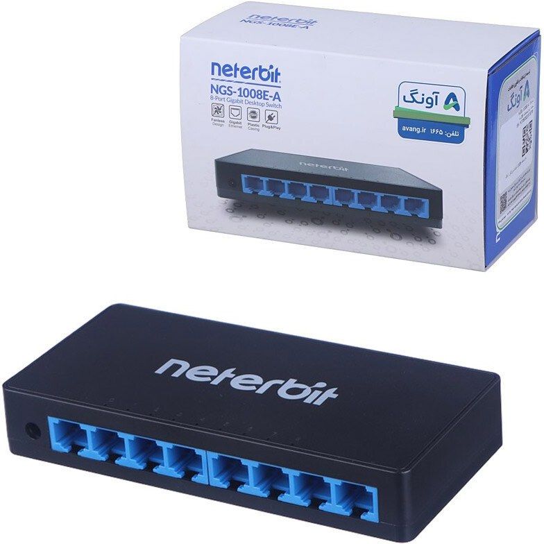 Jeca-pzNSxaXS8Ij سوییچ ۸ پورت نتربیت مدل NGS-1008E-A گیگابیت کد 9711 - تصویر 1