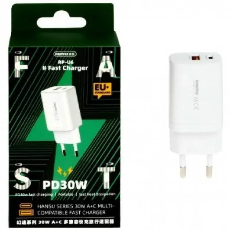 cdc6b8225d9e210db4caafc7086a6d55 شارژر دیواری ریمکس مدل RP-U6 PD 30W کد 9799 - تصویر 1