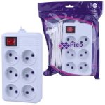 چند راهی 6 خانه پیکو الکتریک با کابل 1٫5 متری کد 9818 - تصویر 2