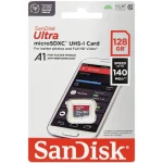 کارت حافظه microSDXC سن دیسک مدل Ultra A1 کلاس 10 استاندارد UHS-I سرعت 140MBps ظرفیت 128 گیگابایت کد 6043 - تصویر 3