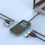 هاب تایپ سی پرودو مدل PDTC630GY با نمایشگر دیجیتالی ۶ پورت کد 9934 - تصویر 3