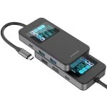 هاب تایپ سی پرودو مدل PDTC630GY با نمایشگر دیجیتالی ۶ پورت کد 9934 - تصویر 2