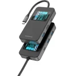 هاب تایپ سی پرودو مدل PDTC630GY با نمایشگر دیجیتالی ۶ پورت کد 9934