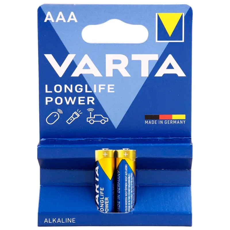 Varta-Long-Life-Power-Alkaline-LR03-MN2400-1.5V-AAA-Battery-2-1 باطری نیم قلمی Varta Long Life Power Alkaline LR03/MN2400 1.5V AAA کد 9924 - تصویر 1